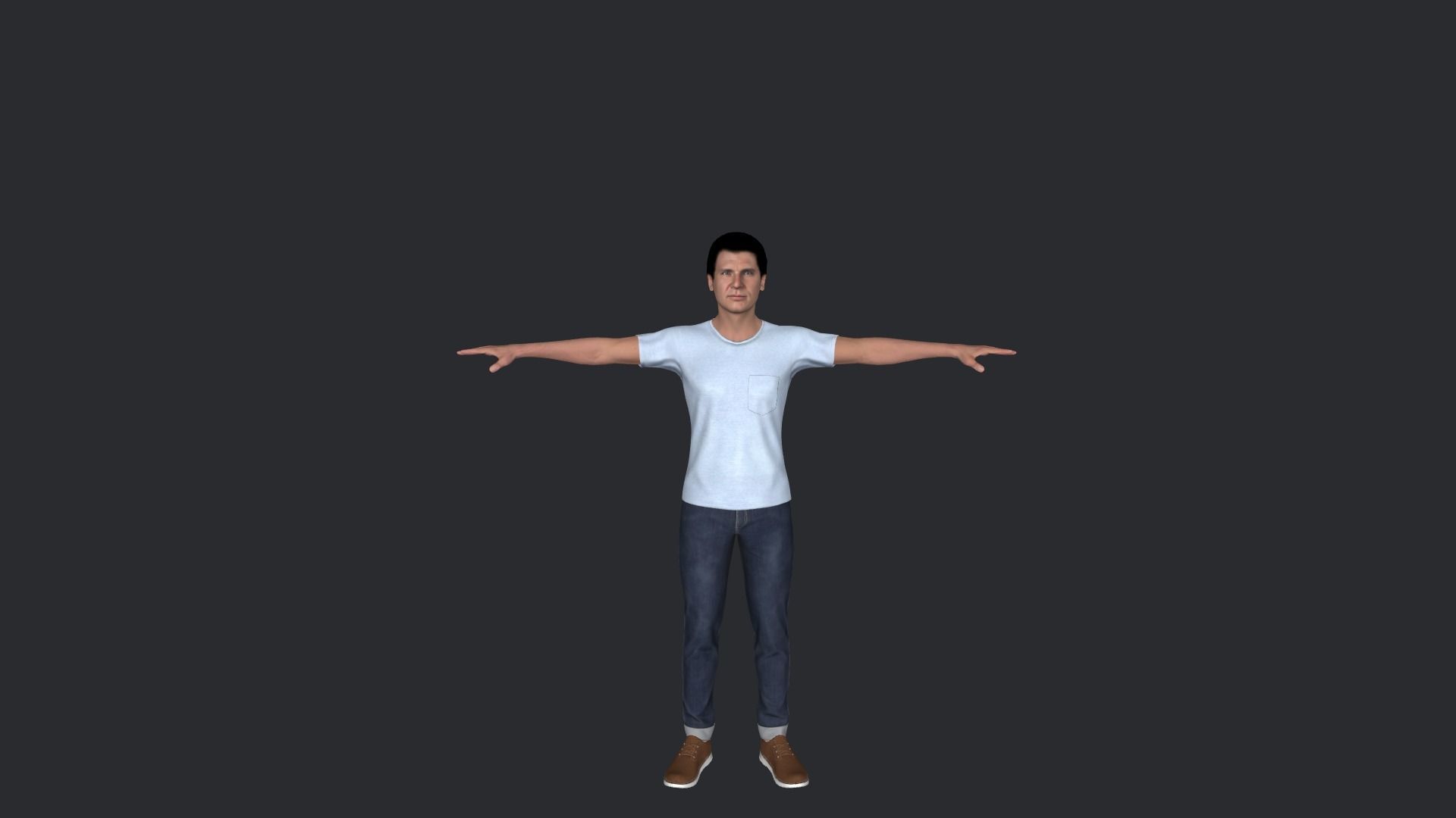 Harrison Ford  Hyper Realistic Full Body Rigged Character 3D model_7