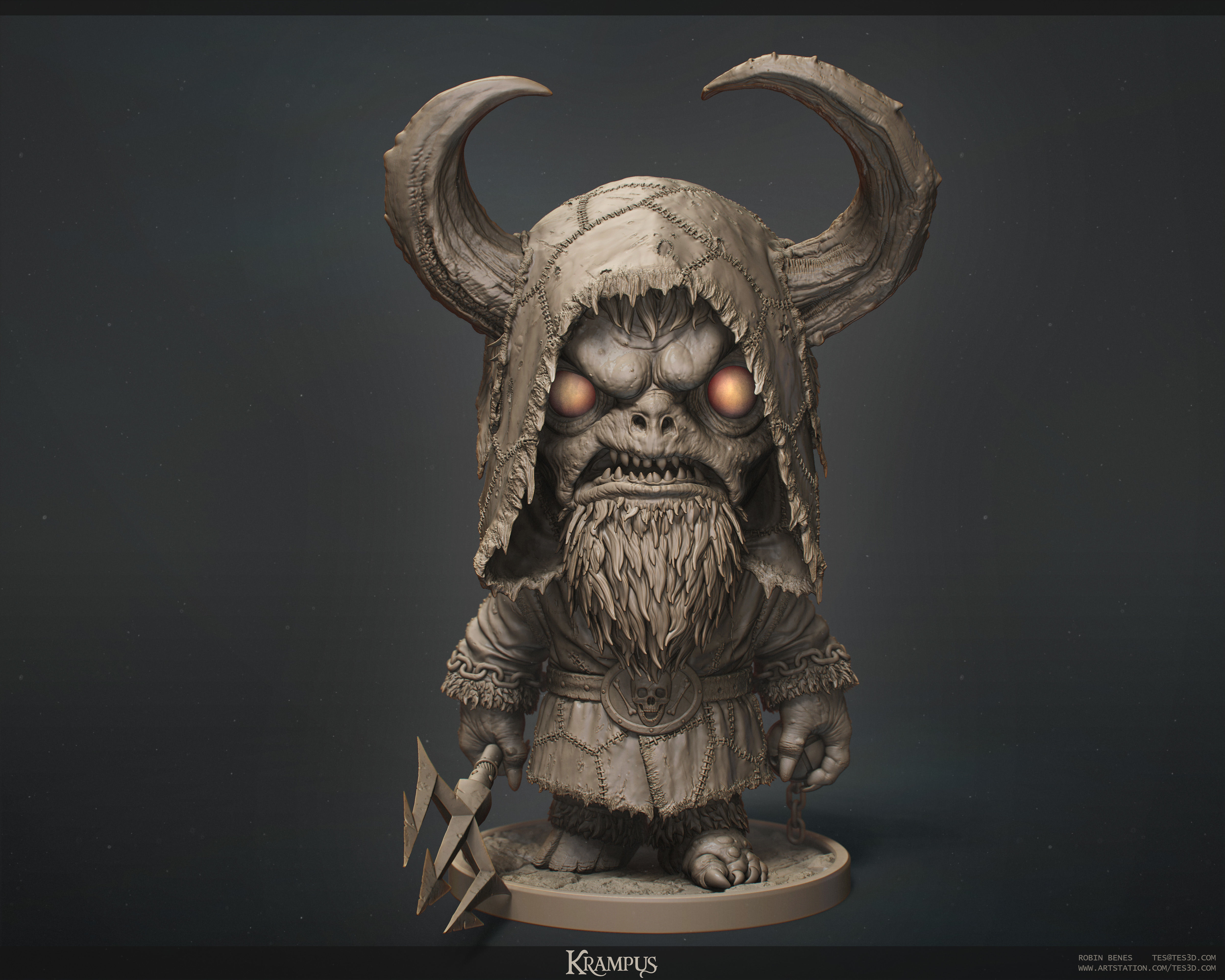 Krampus - a Christmas horror  3D print model_1