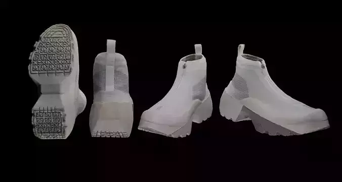  Converse Geo Forma Boot A COLD WALL Lily White  Game Ready Low-poly 3D model