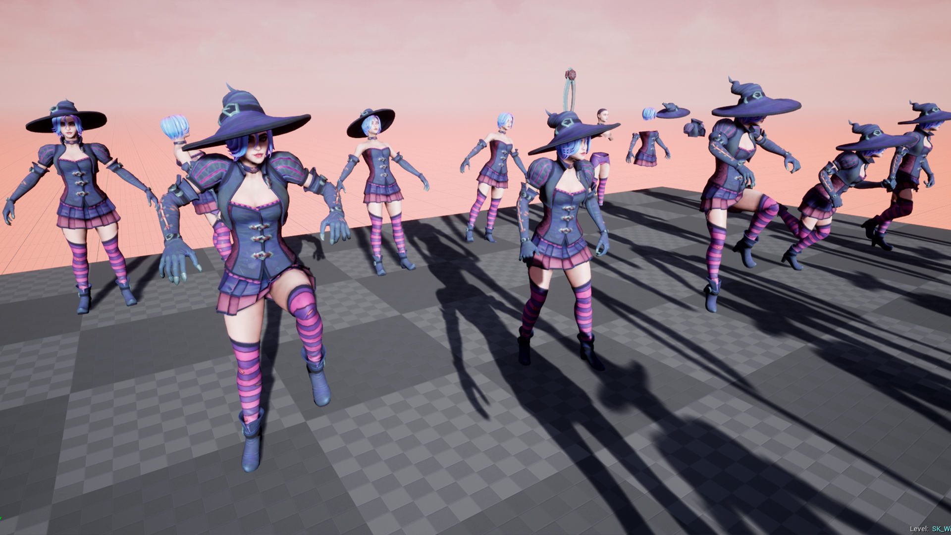 Witch Low-poly 3D model_13
