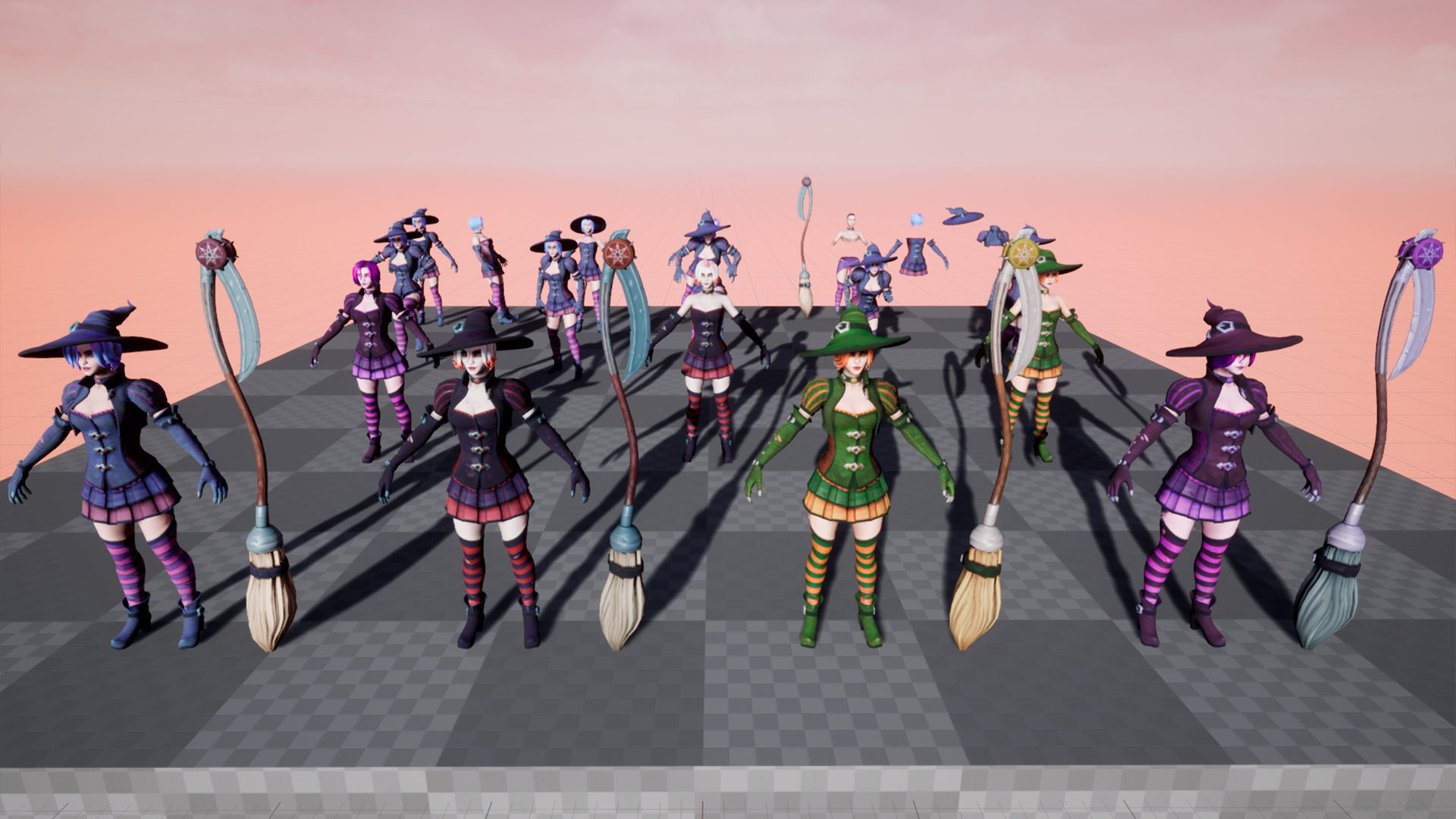 Witch Low-poly 3D model_12