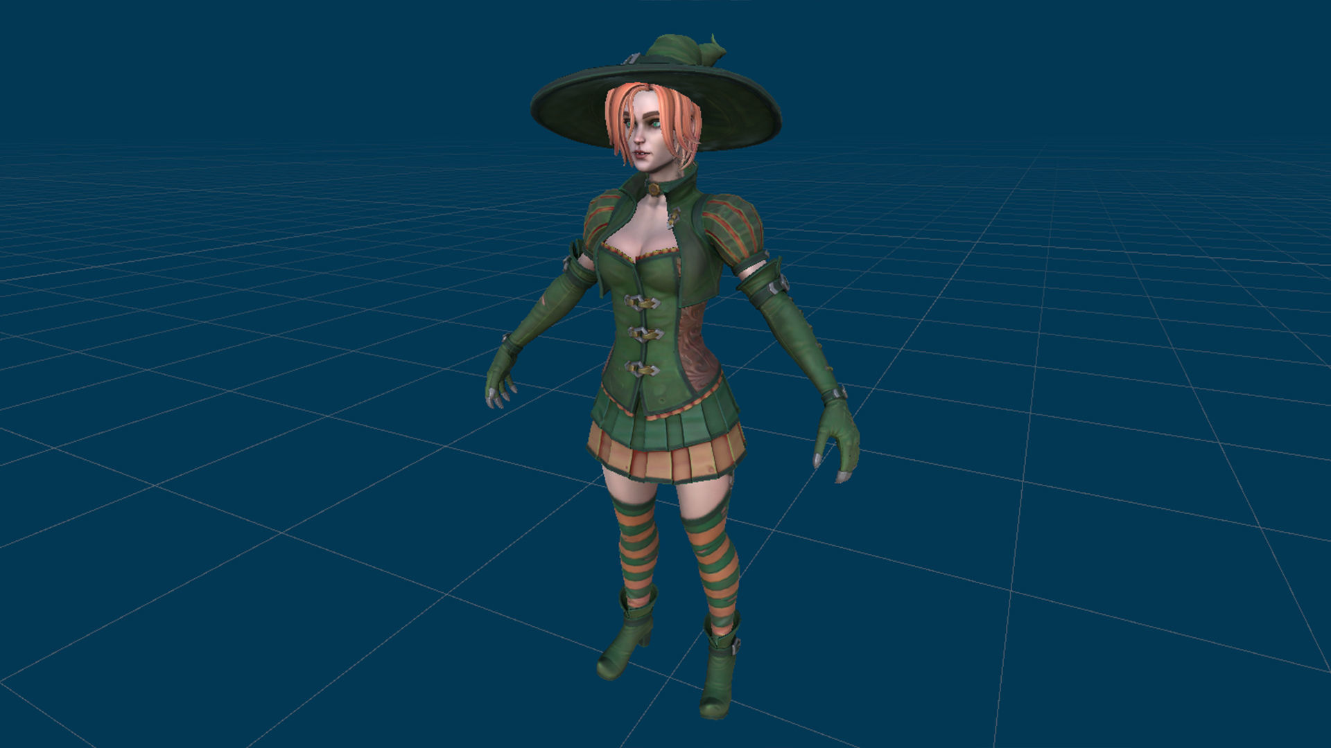 Witch Low-poly 3D model_22