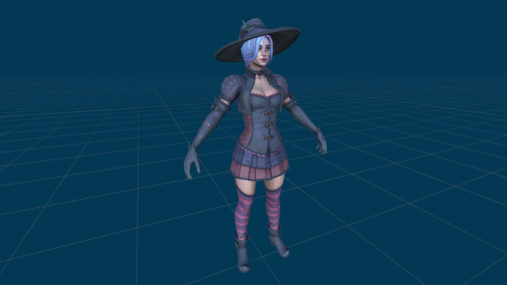 Witch Low-poly 3D model_20
