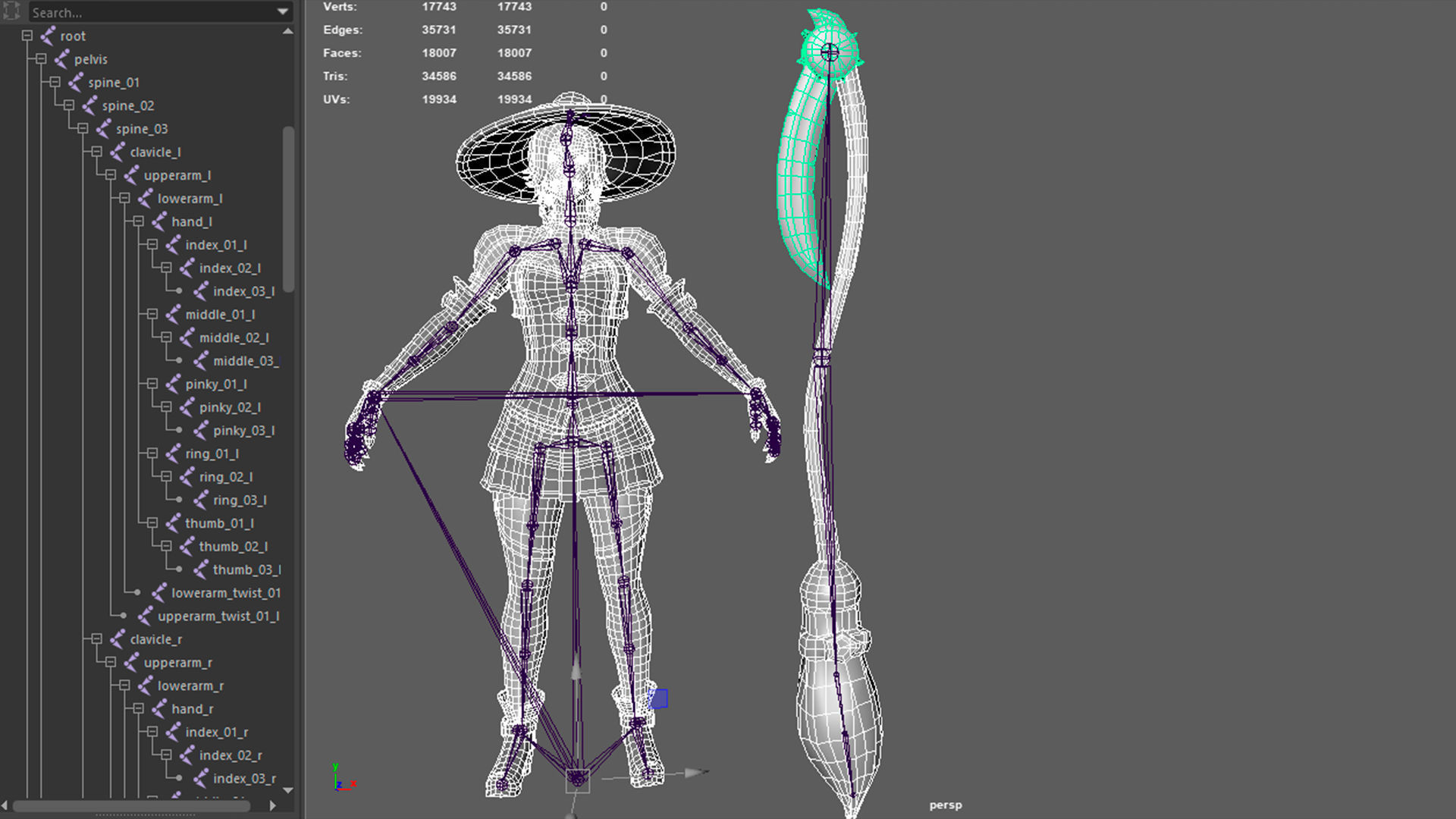 Witch Low-poly 3D model_28