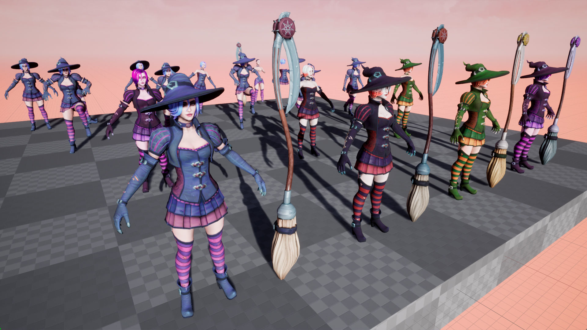 Witch Low-poly 3D model_10