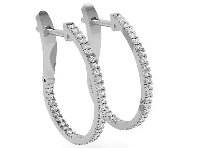 Diamond Leverback Earring 4849 3D print model