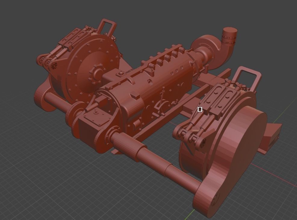 Transmission   Brakes panzer IV  3D print model_1