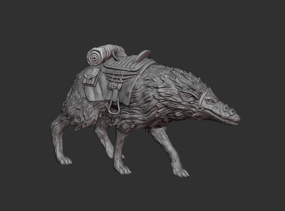 howler  3D print model_5