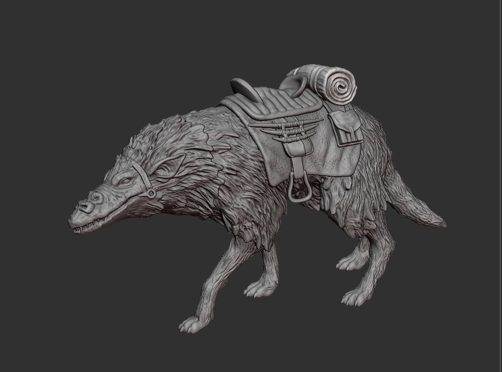 howler  3D print model_4