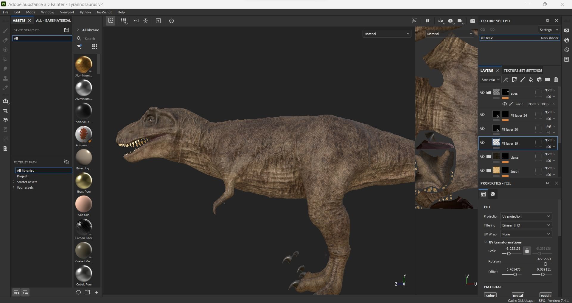 Monster Tyrannosaurus Rex Dinosaur Low-poly 3D model_23
