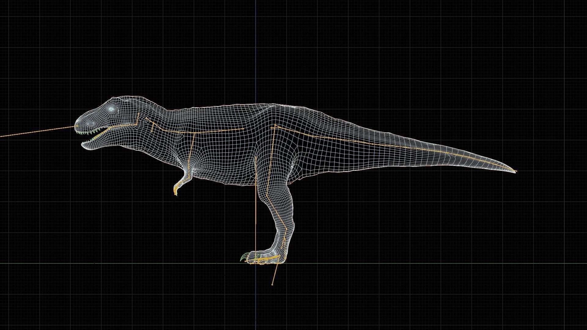 Monster Tyrannosaurus Rex Dinosaur Low-poly 3D model_25