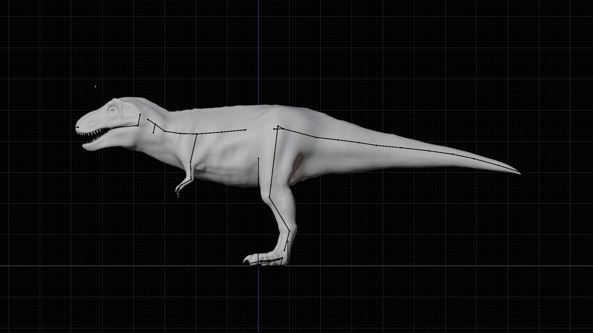 Monster Tyrannosaurus Rex Dinosaur Low-poly 3D model_21