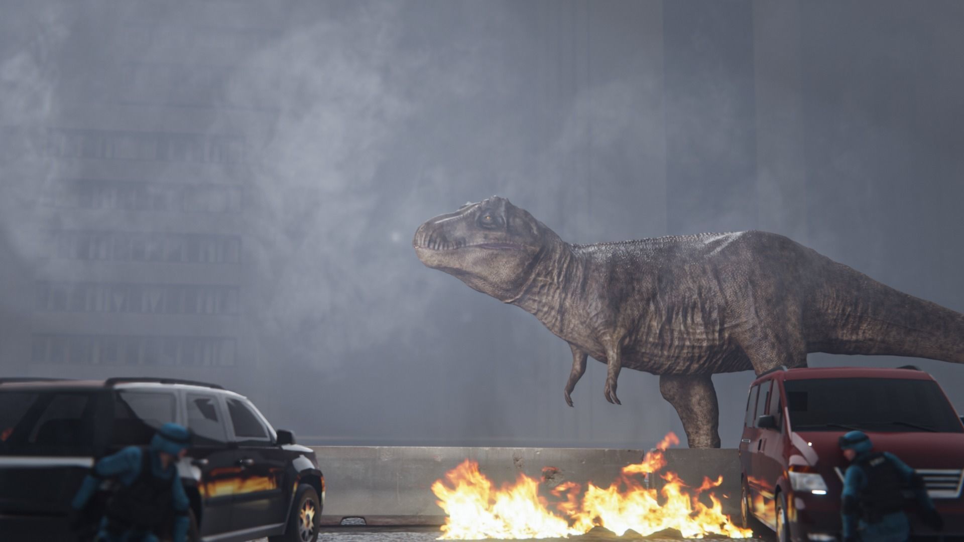 Monster Tyrannosaurus Rex Dinosaur Low-poly 3D model_19