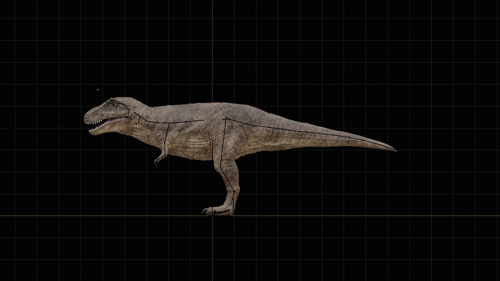 Monster Tyrannosaurus Rex Dinosaur Low-poly 3D model_20
