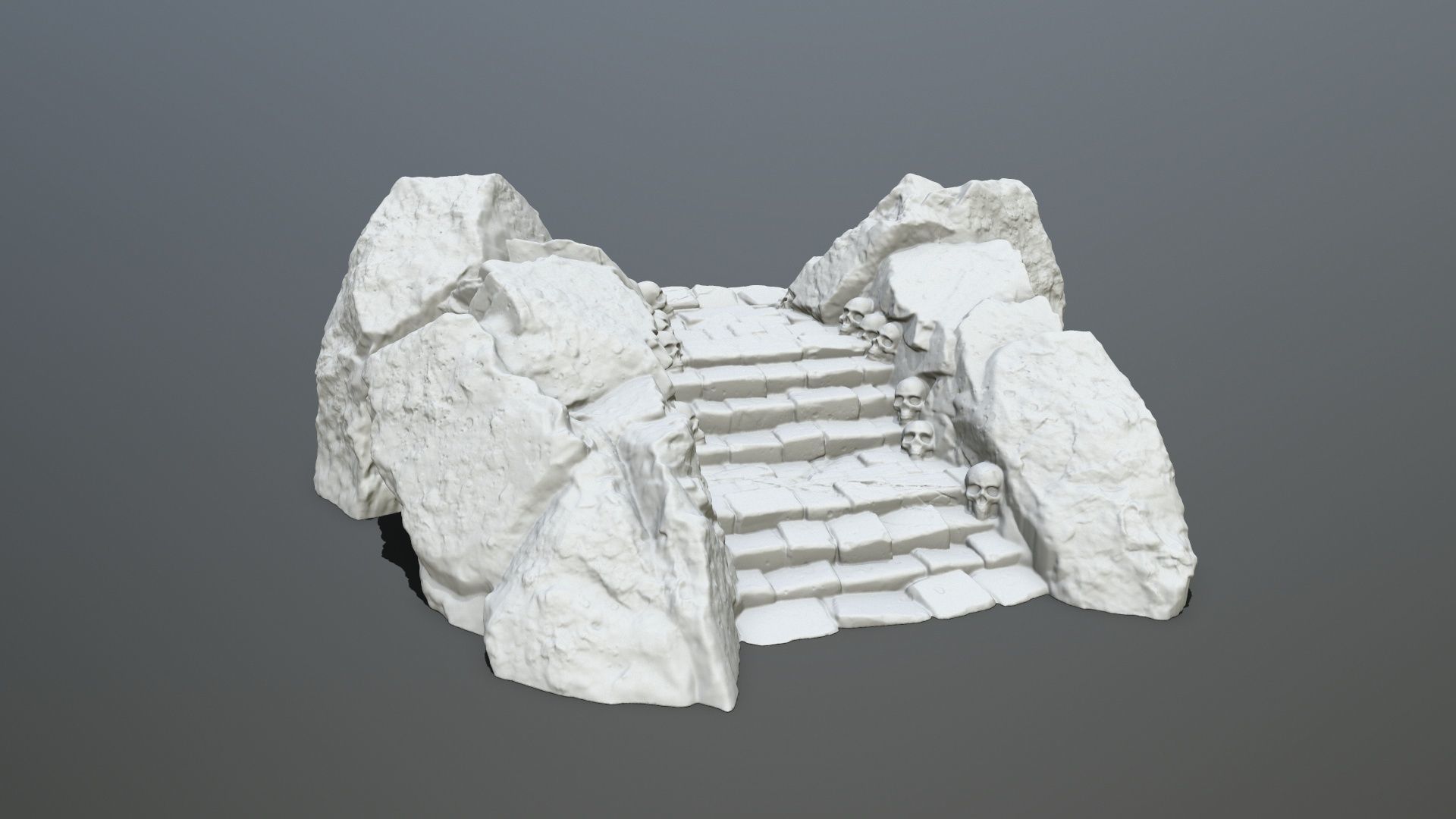 Ruin Stairs STL 3D print model_10