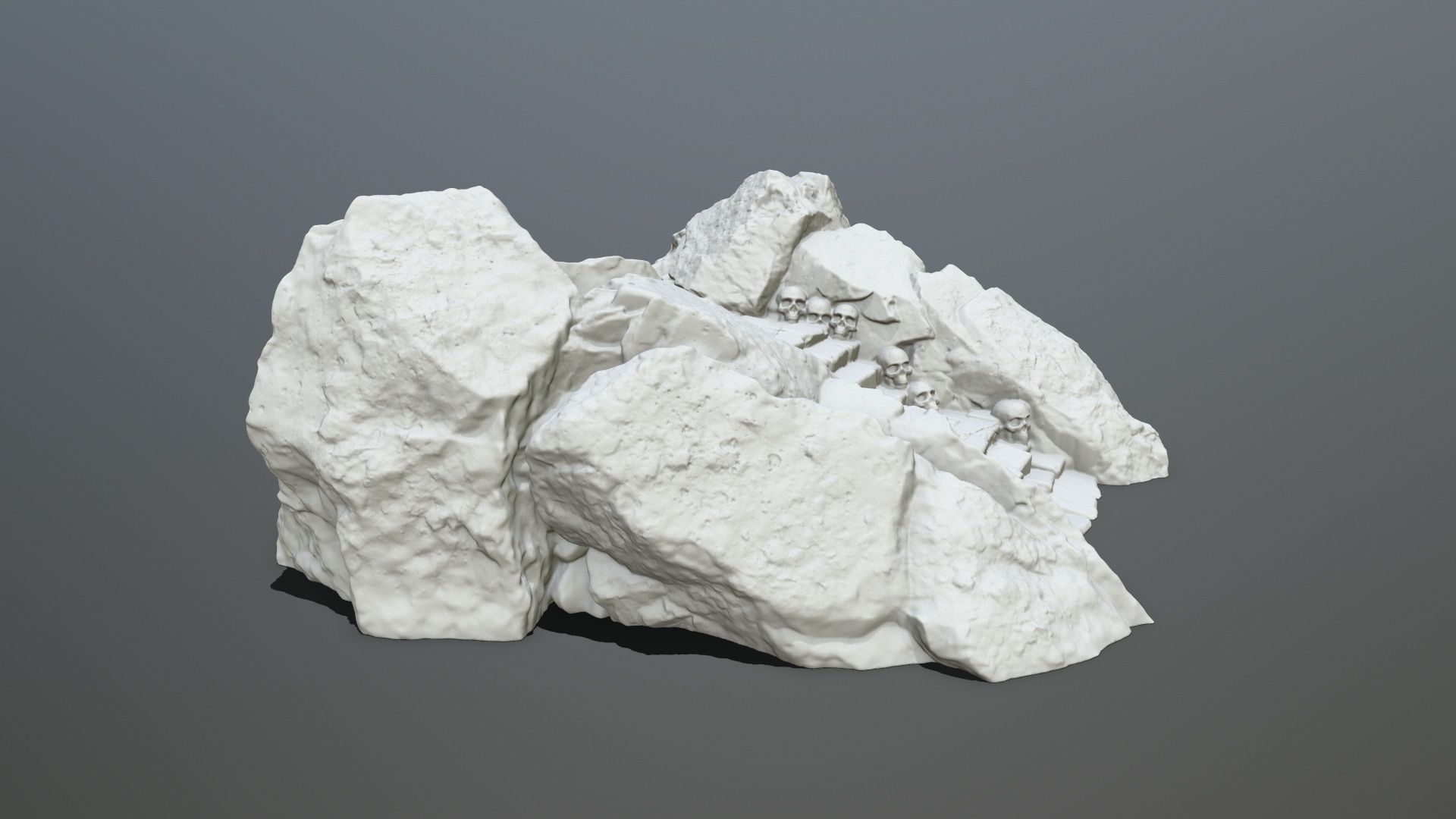 Ruin Stairs STL 3D print model_9