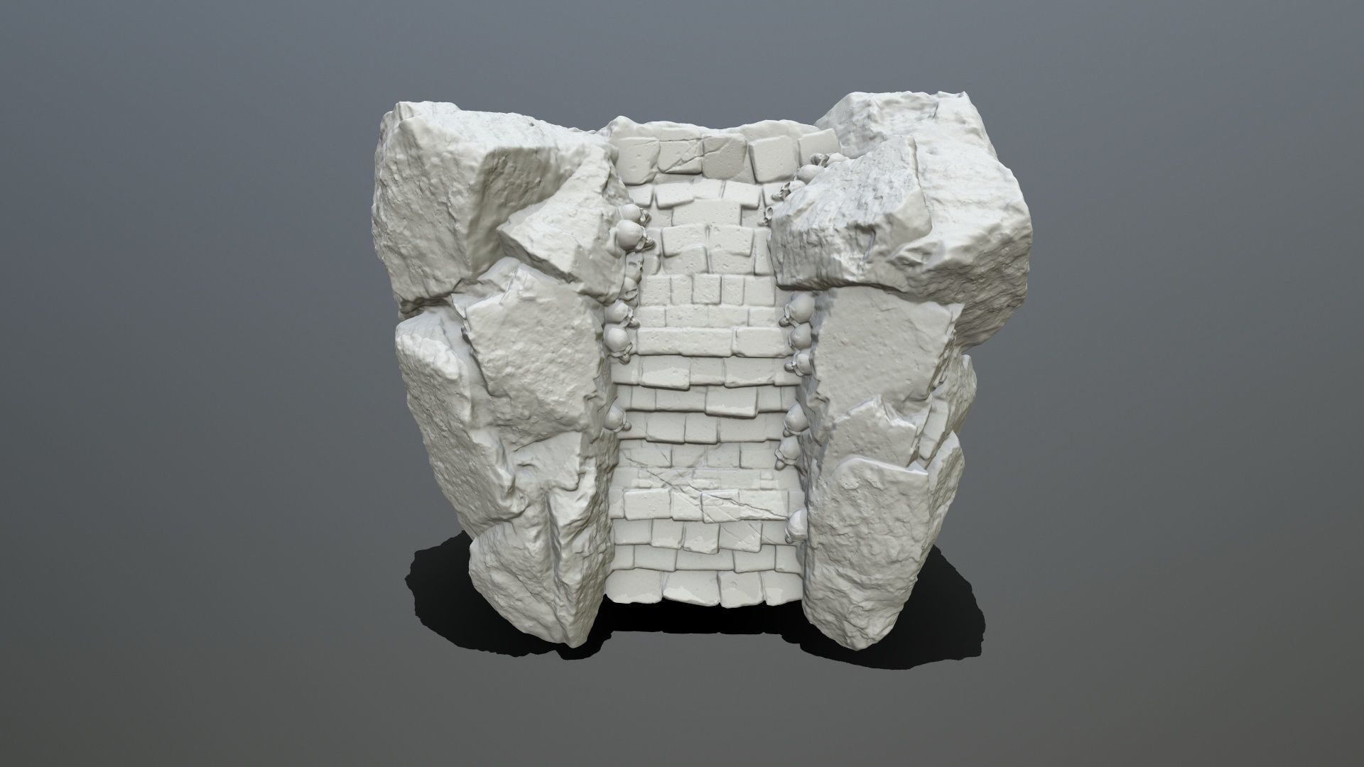 Ruin Stairs STL 3D print model_2