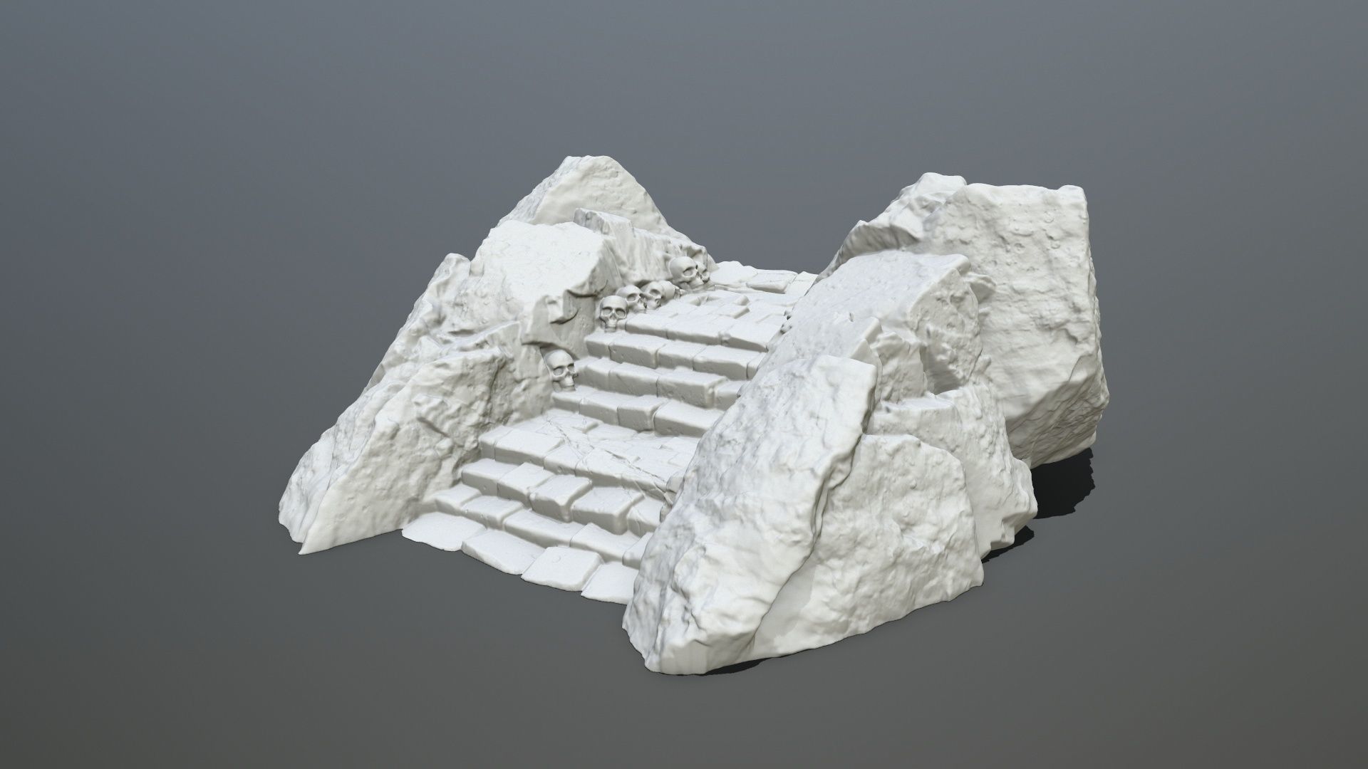 Ruin Stairs STL 3D print model_3