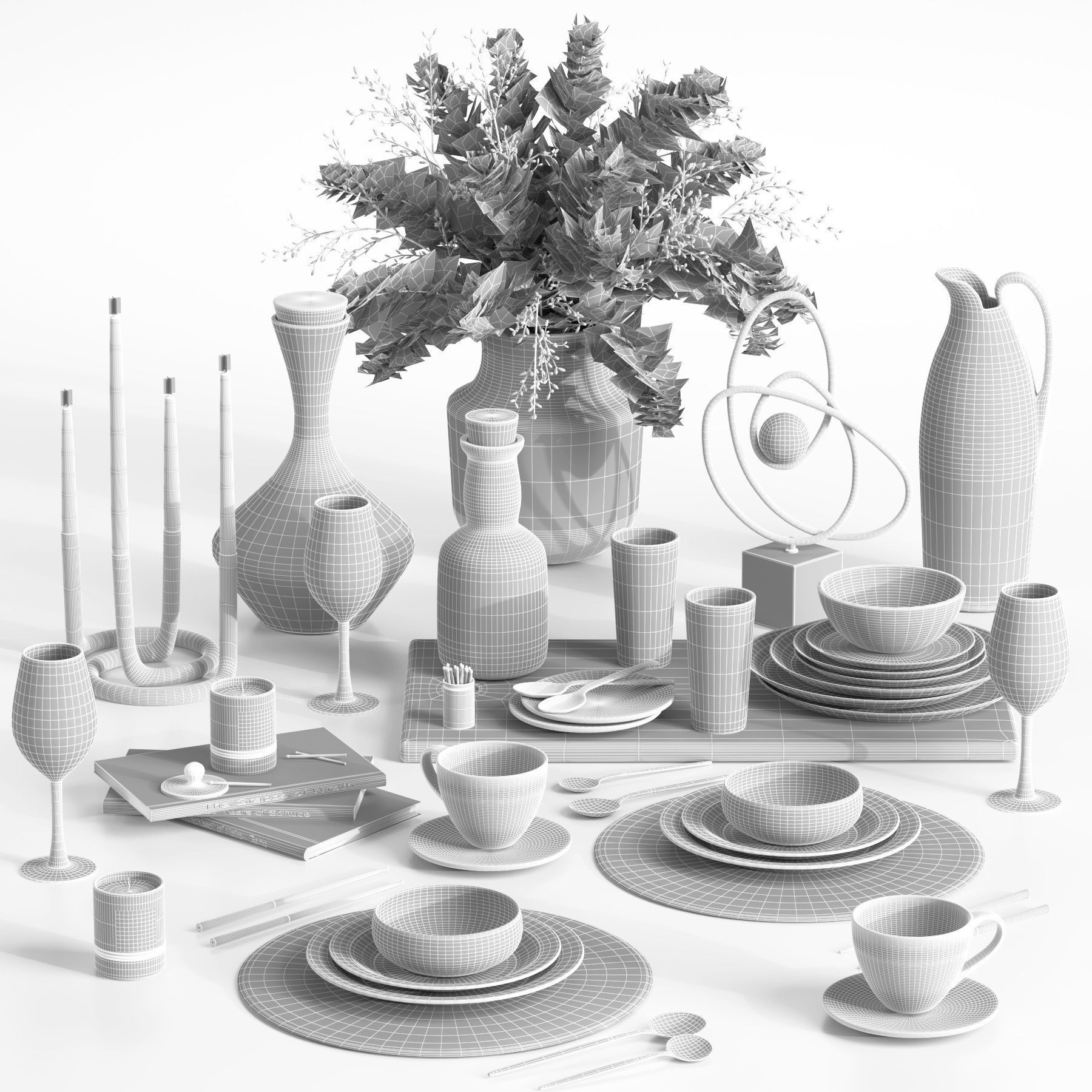 tableware set18 3D model_3