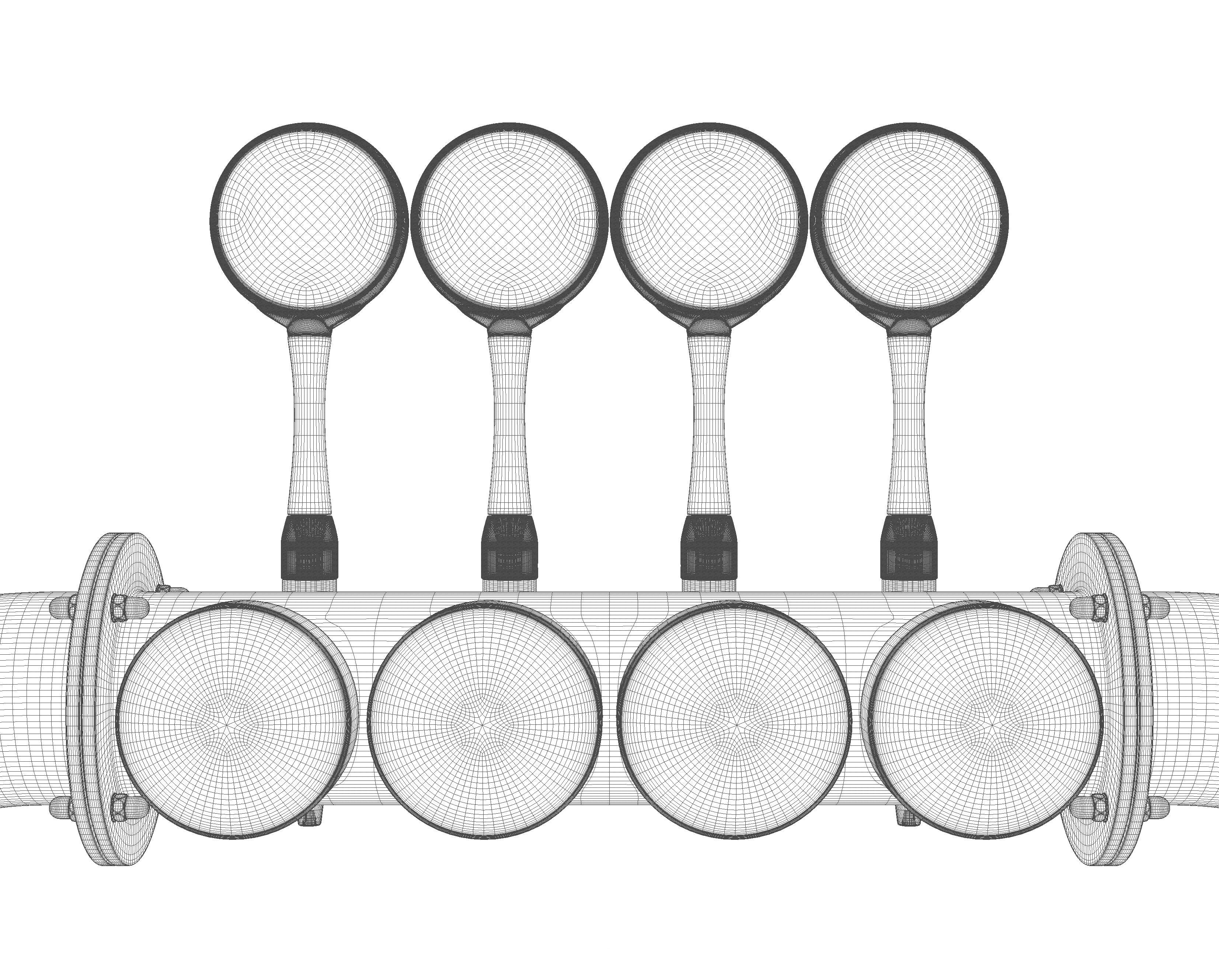 Copper Multi Beer Draught Tap 3D model_15