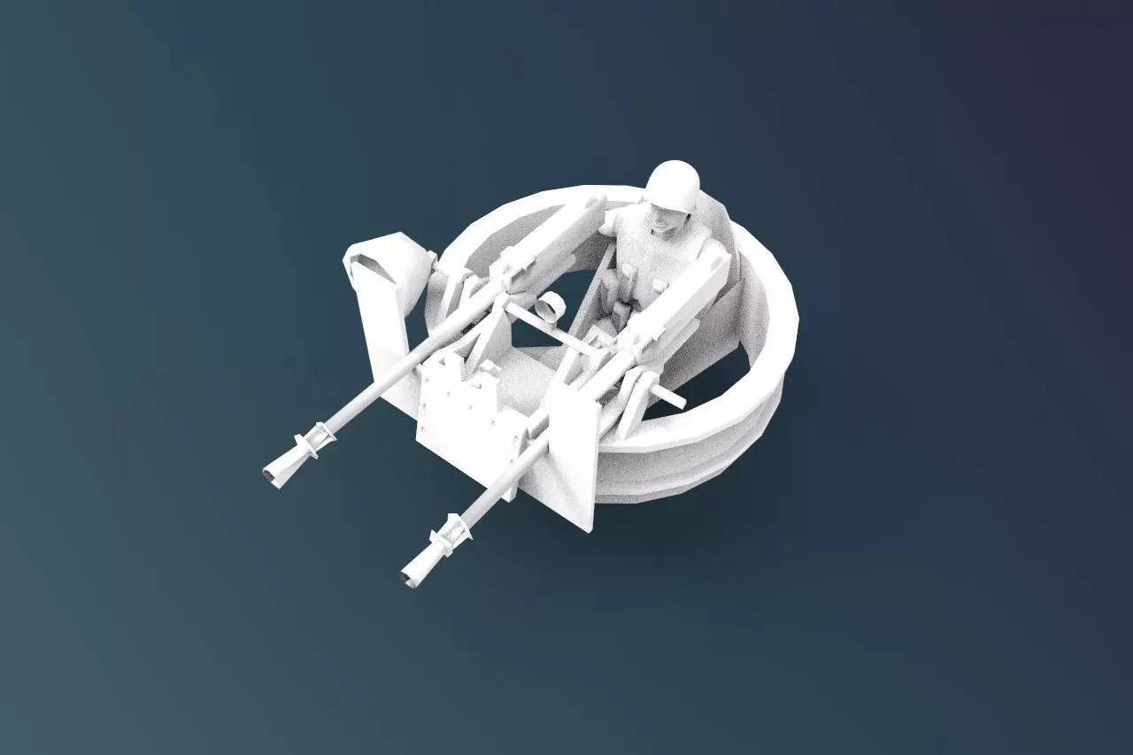 Weapon deck ship 3D print model