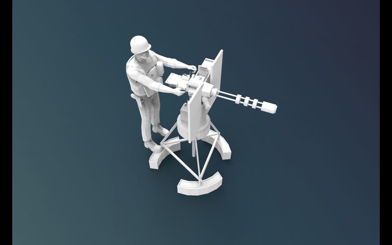 ship weapon with army 3D print model_1