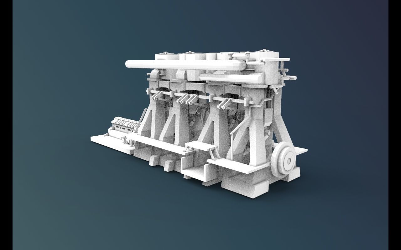Steam Engine Ship 3D print model_4