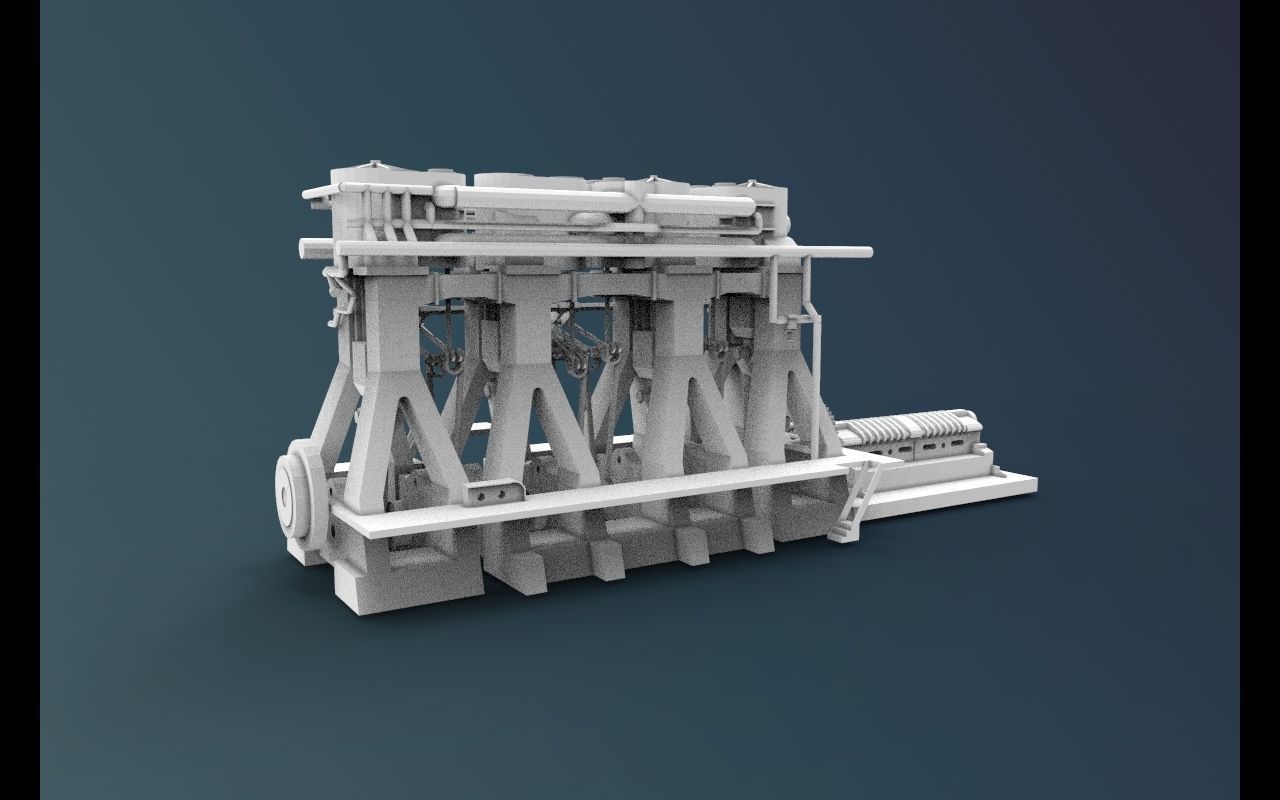 Steam Engine Ship 3D print model_3