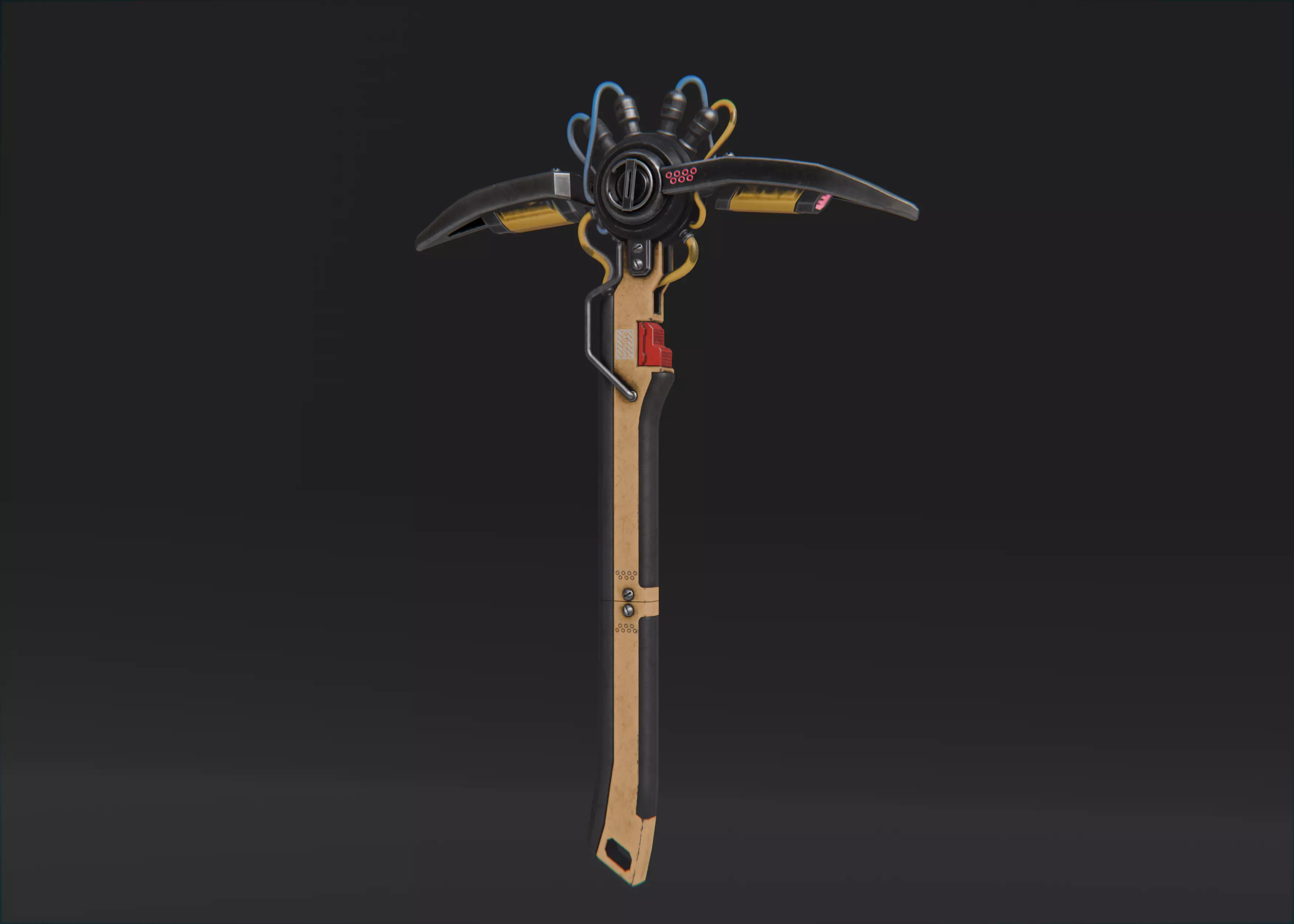 Sci-fi Pickaxe 3D model_0