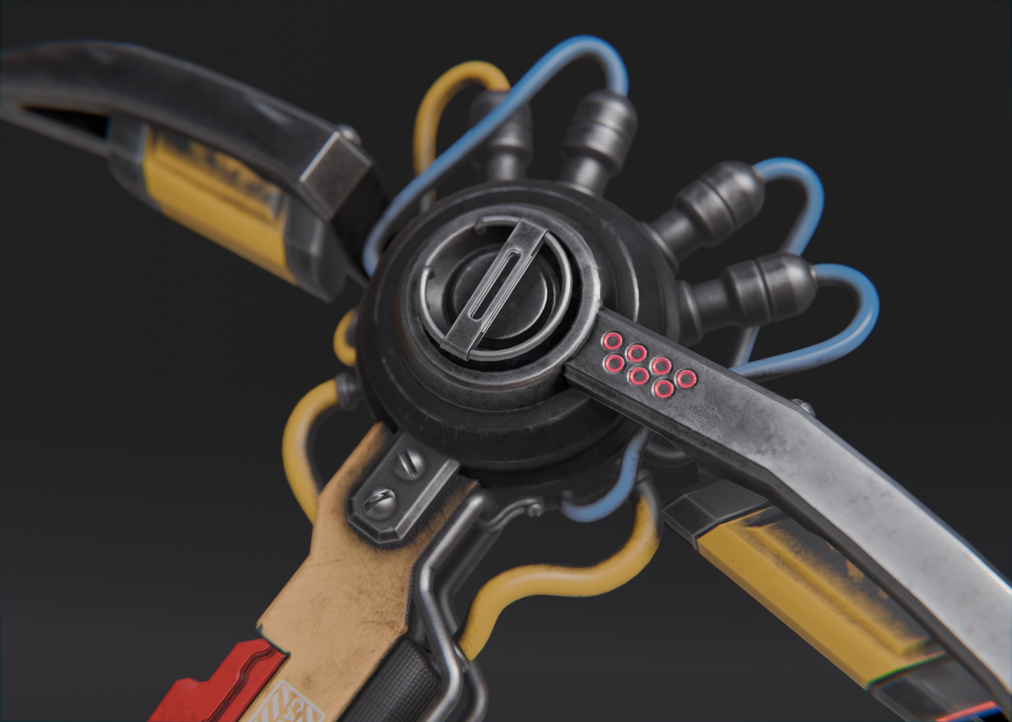 Sci-fi Pickaxe 3D model_5