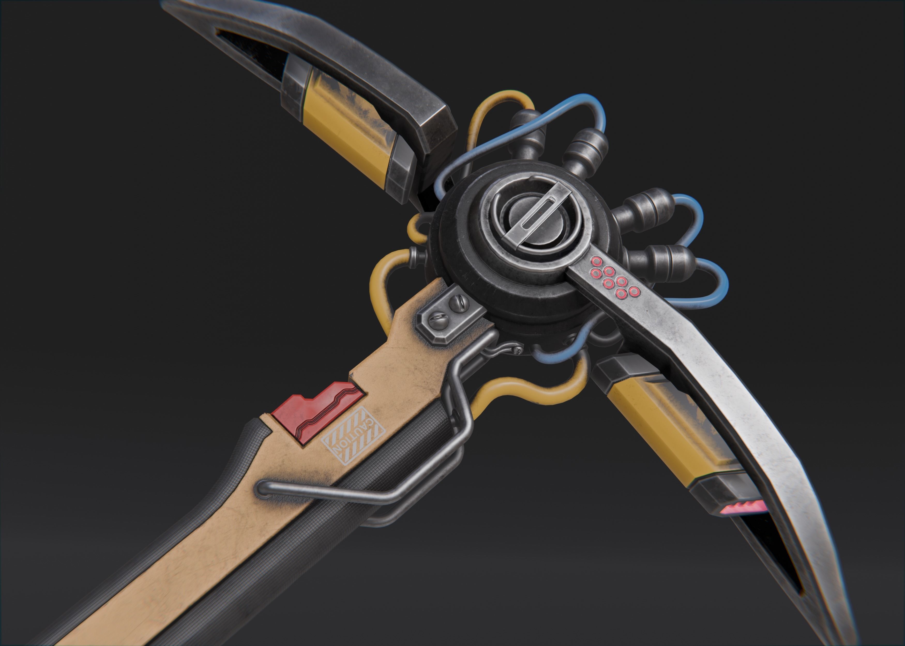 Sci-fi Pickaxe 3D model_3