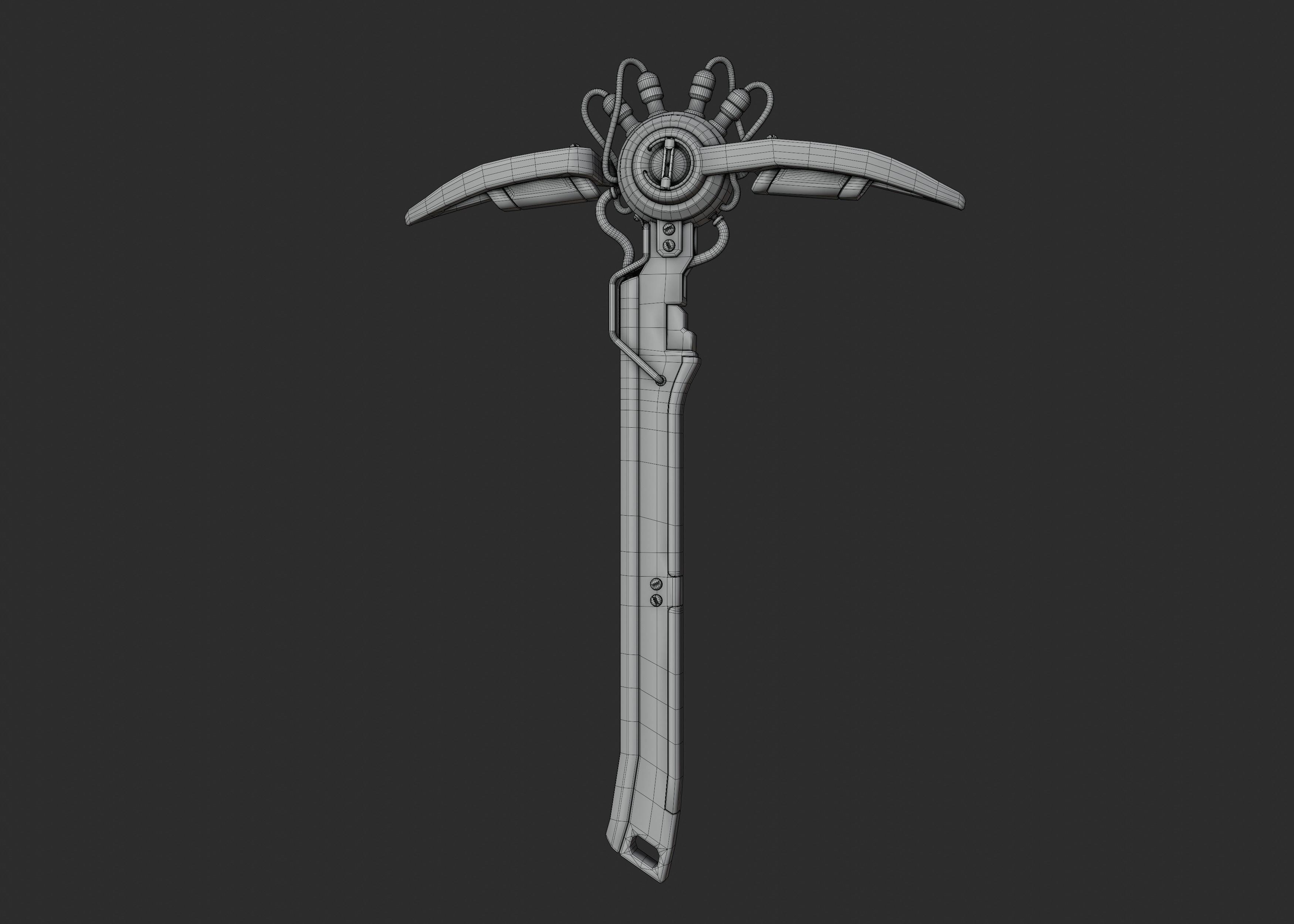 Sci-fi Pickaxe 3D model_6