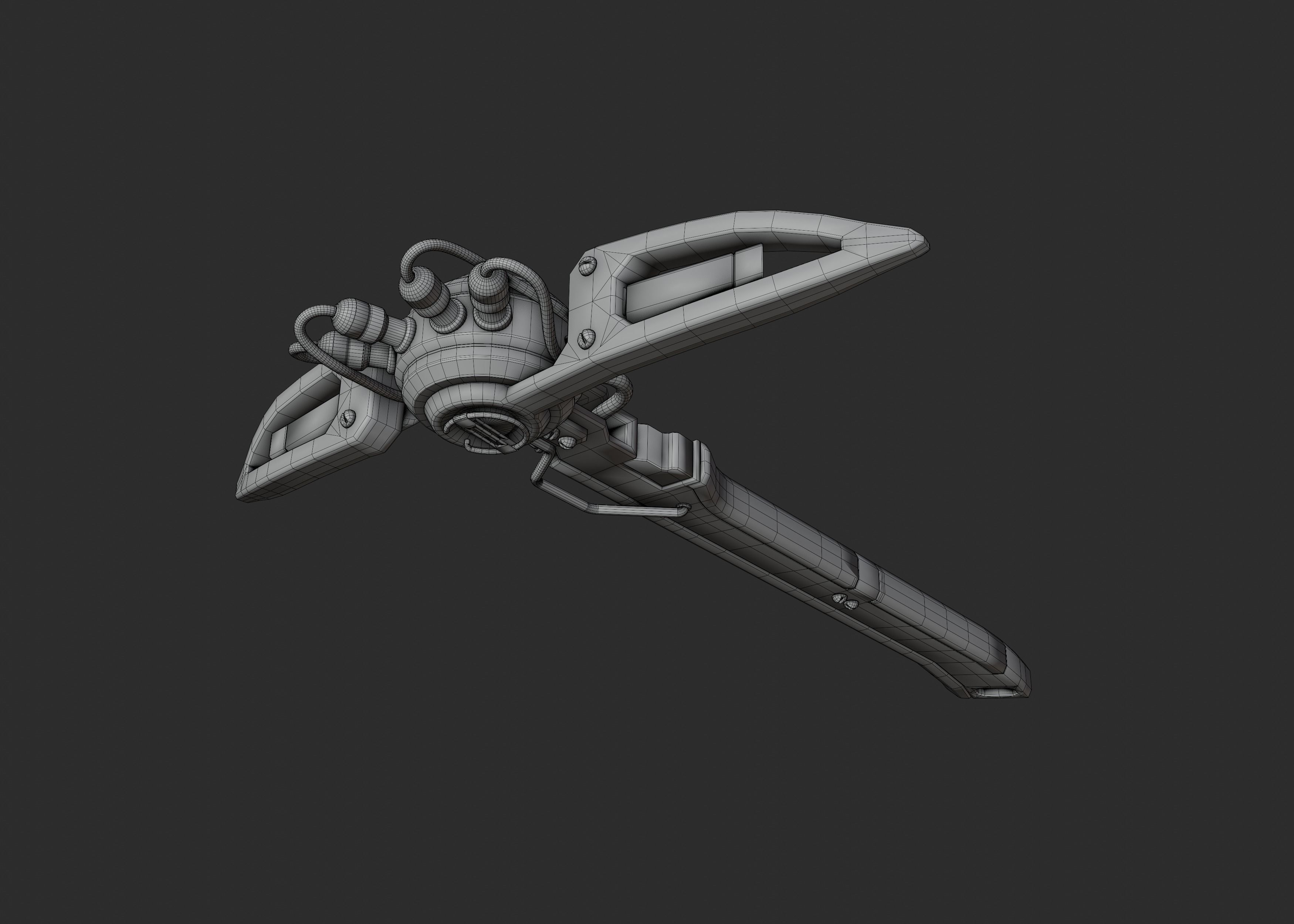 Sci-fi Pickaxe 3D model_8