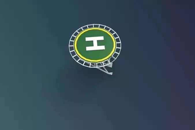 Helipad Helideck ship 3D print model