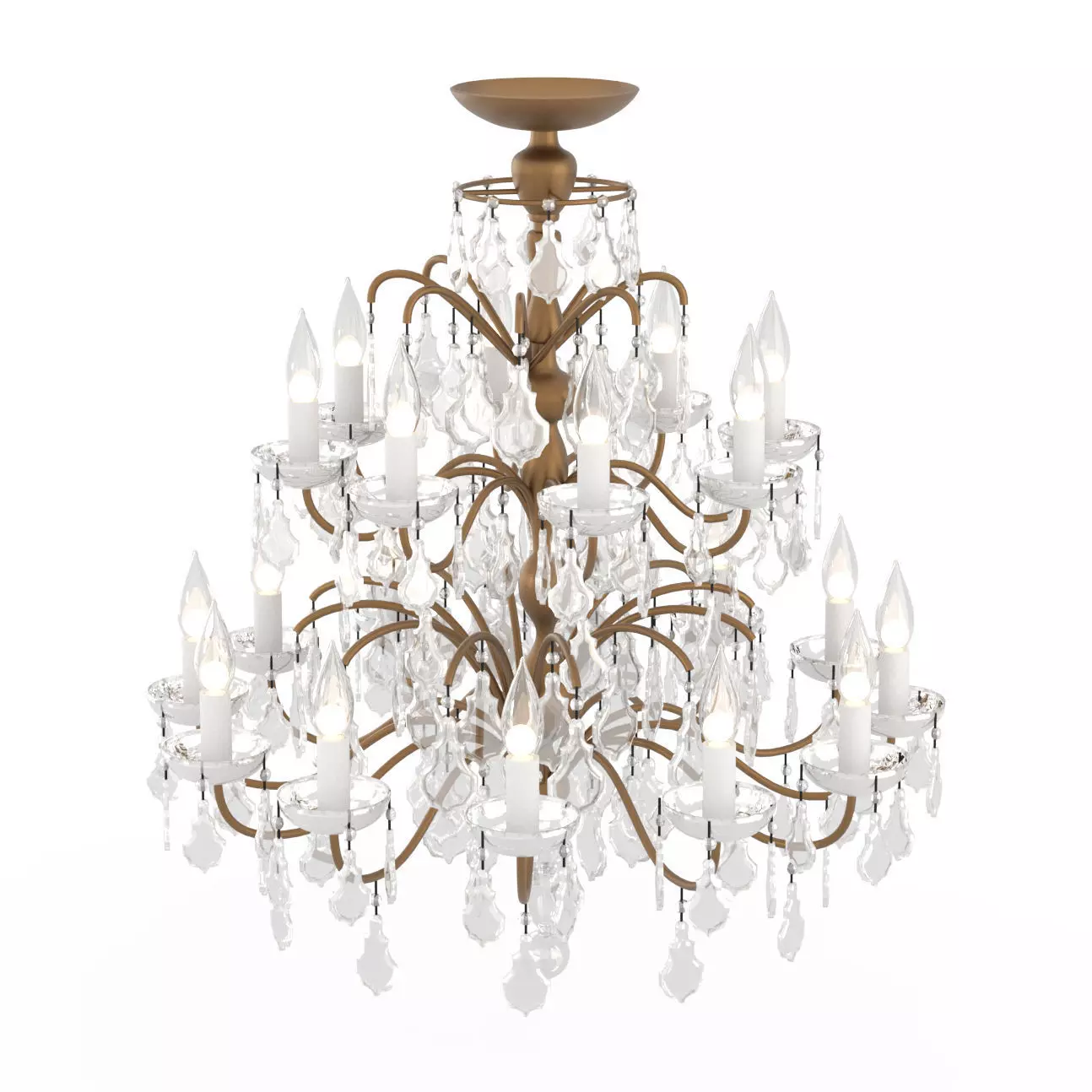 CLASSIC CHANDELIER Low-poly 3D model