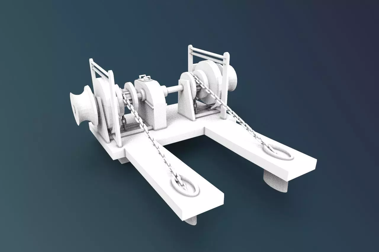 Winch Machine Ship 3D print model_0