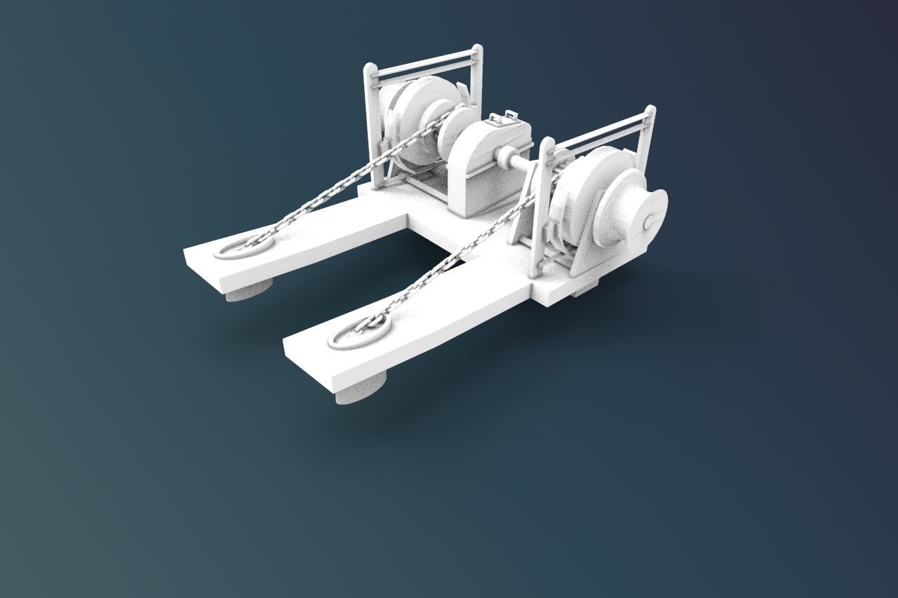 Winch Machine Ship 3D print model_3