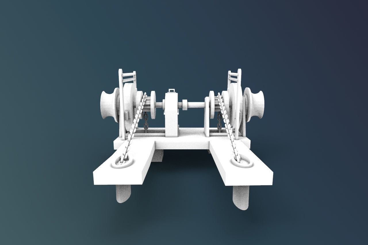 Winch Machine Ship 3D print model_5
