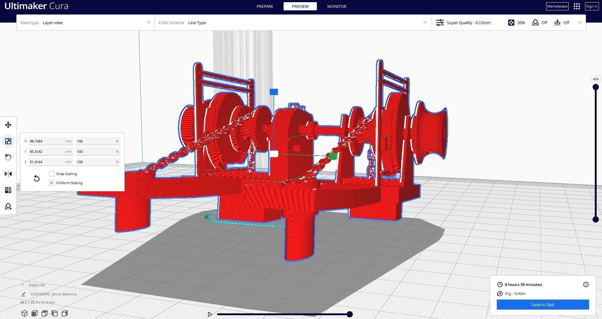 Winch Machine Ship 3D print model_1