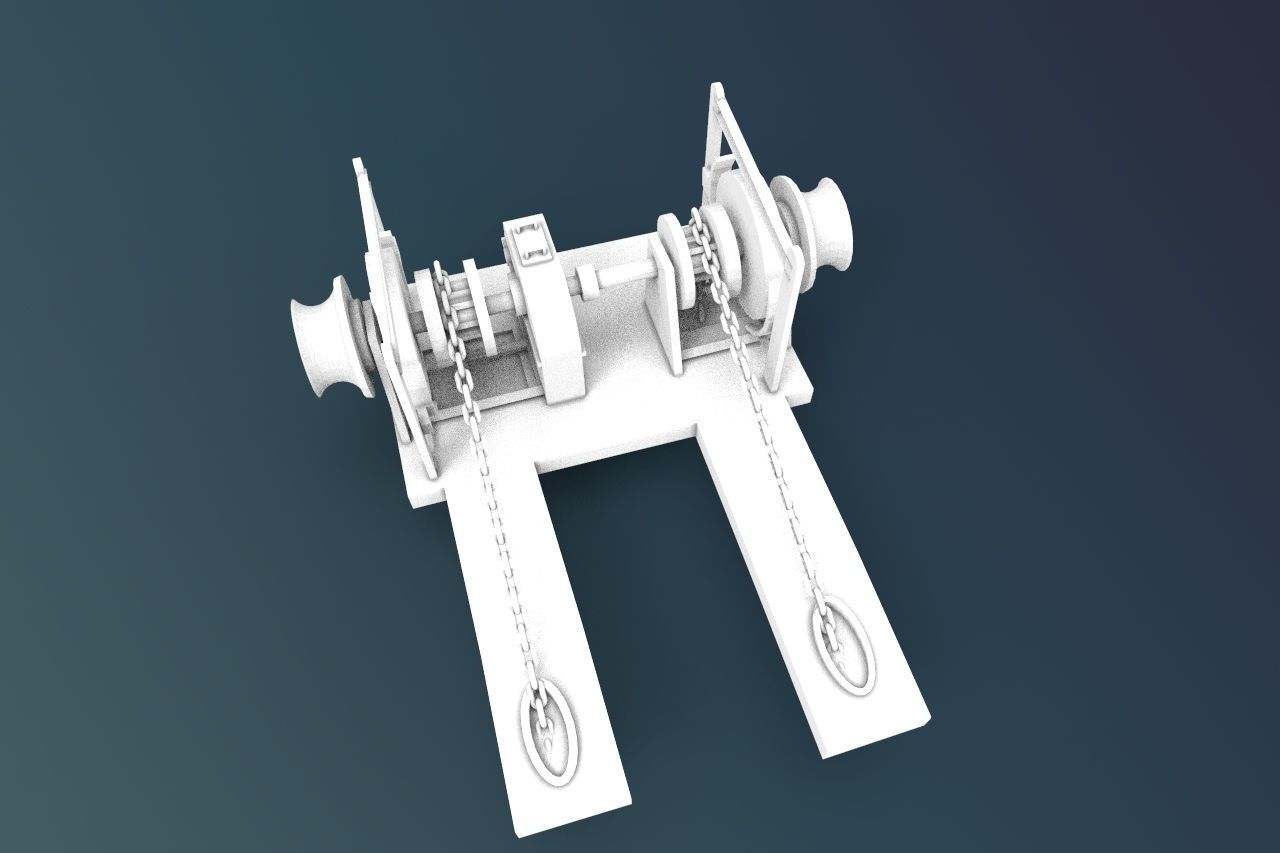 Winch Machine Ship 3D print model_4