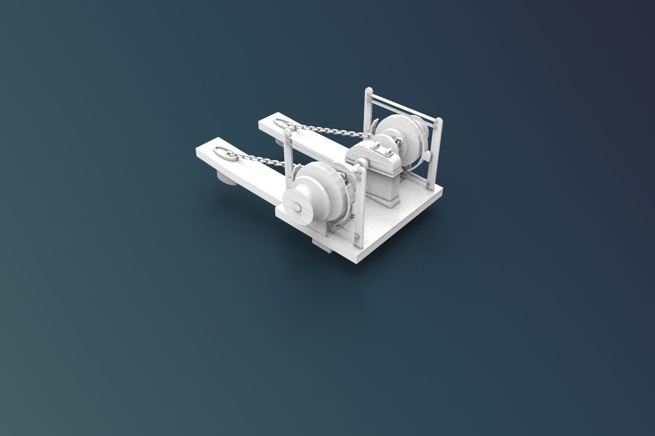 Winch Machine Ship 3D print model_2