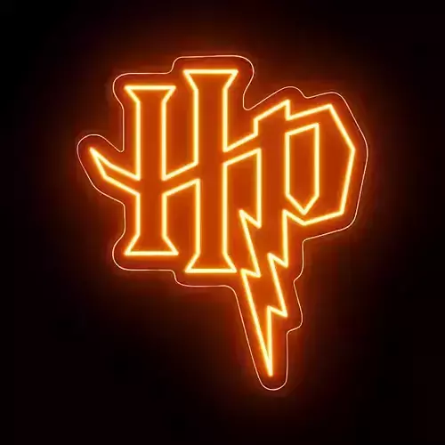 Harry Potter Neon Sign 3D model