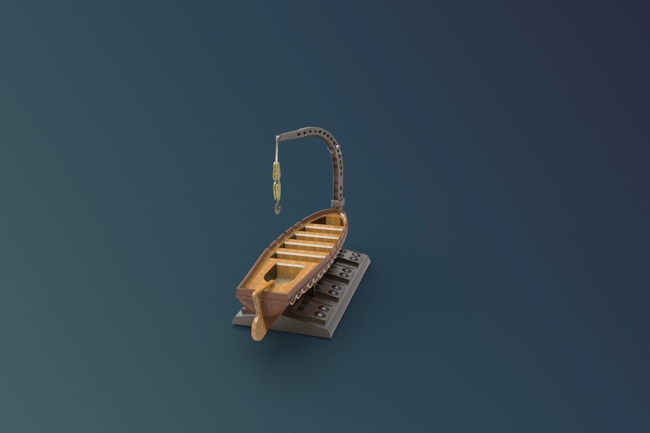 Lifeboat WW1 Millitary Ship 3D print model_5