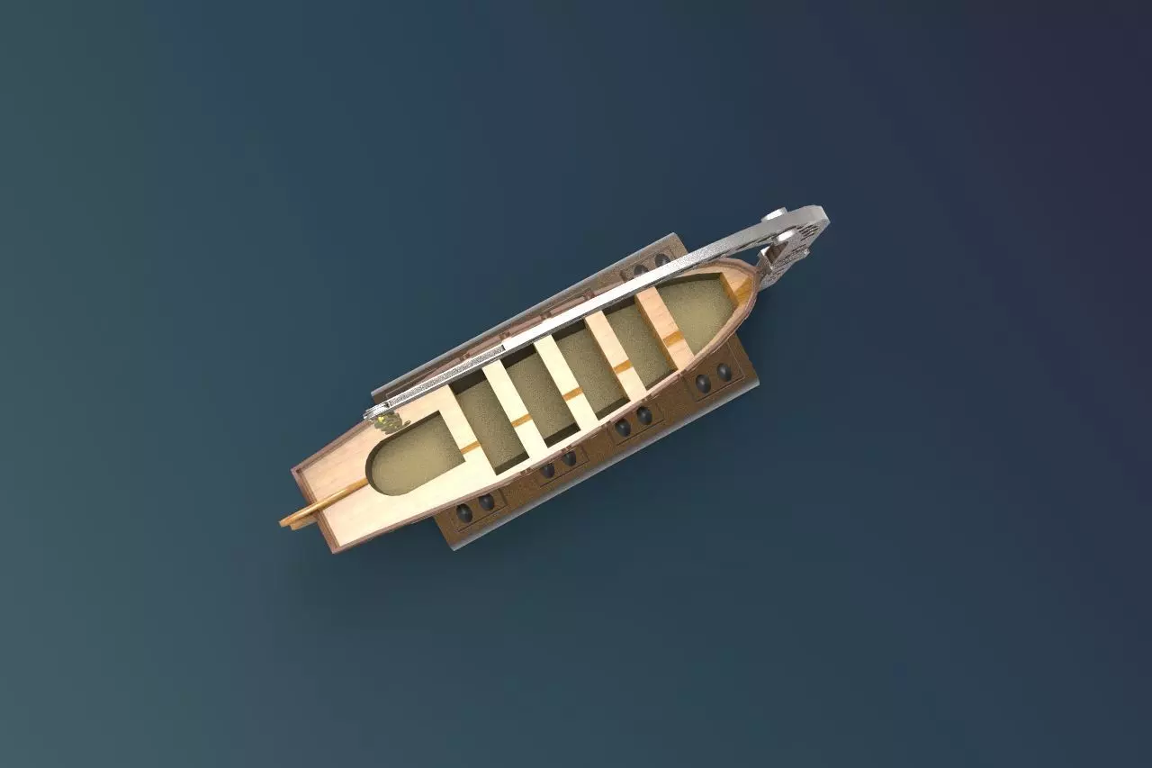 Lifeboat WW1 Millitary Ship 3D print model_0
