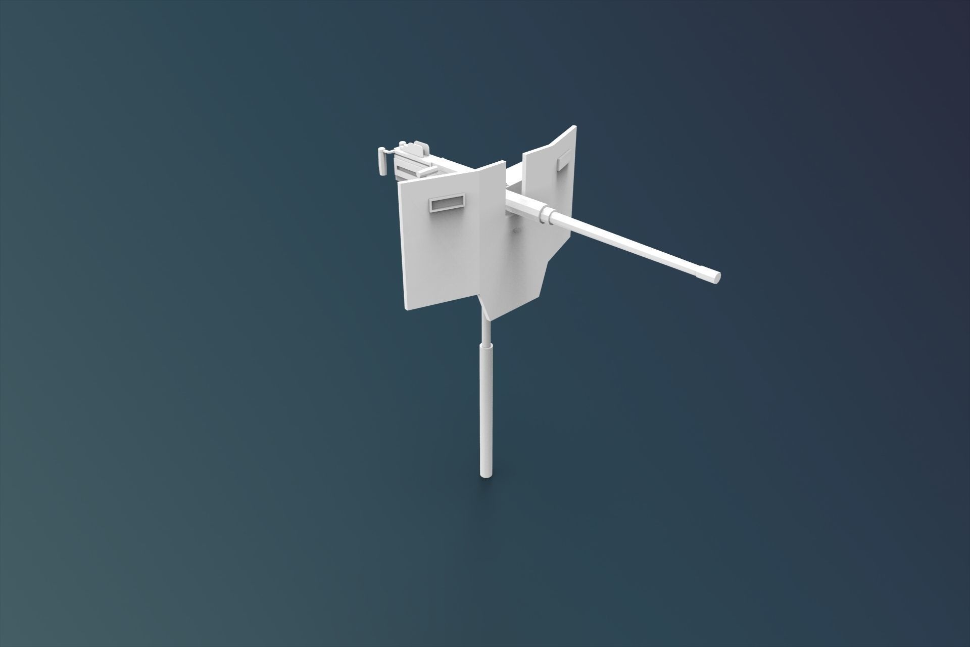 Weapon ship 3D print model_3