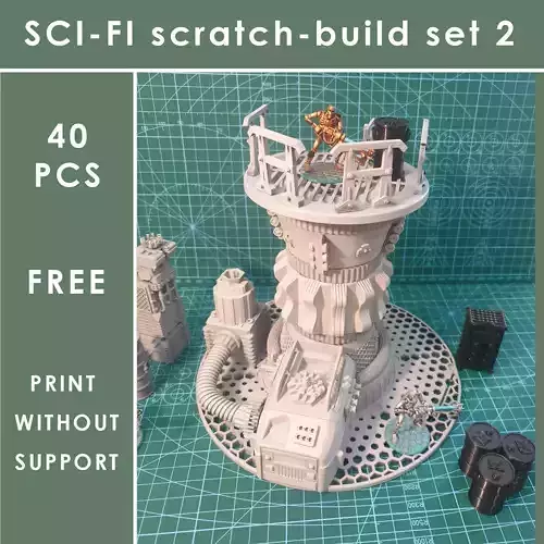SCI-FI bits set 2 Free 3D model