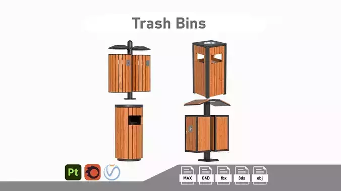 Collection Outdoor Trash Bins