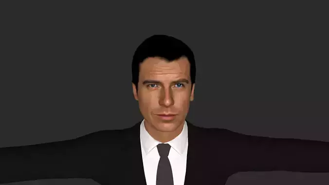 Pierce Brosnan-James Bond Hyper Realistic  Rigged Character 3D model