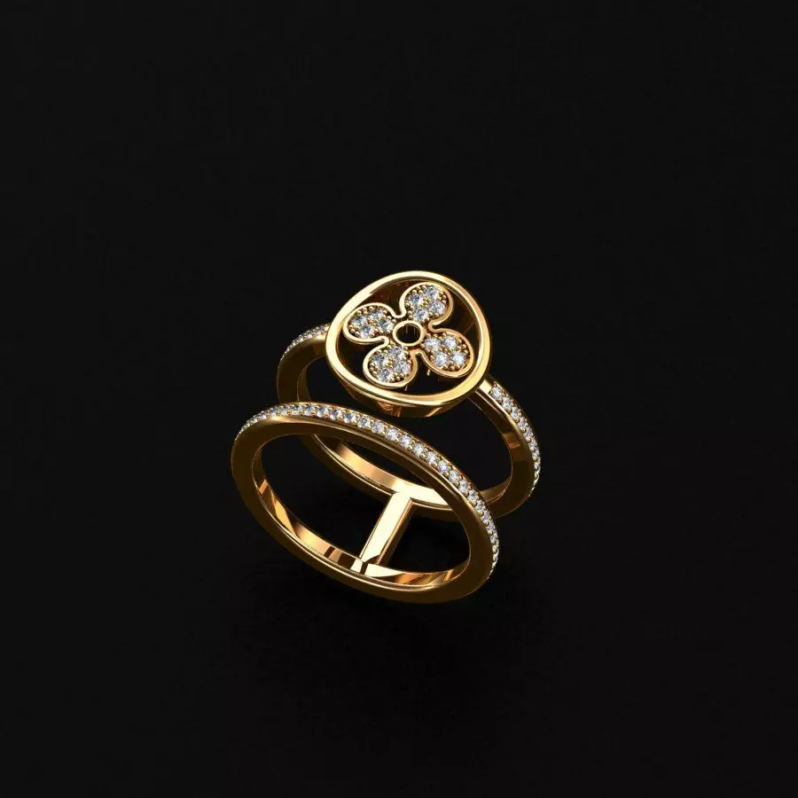 Louis Vuitton Ring 3D print model