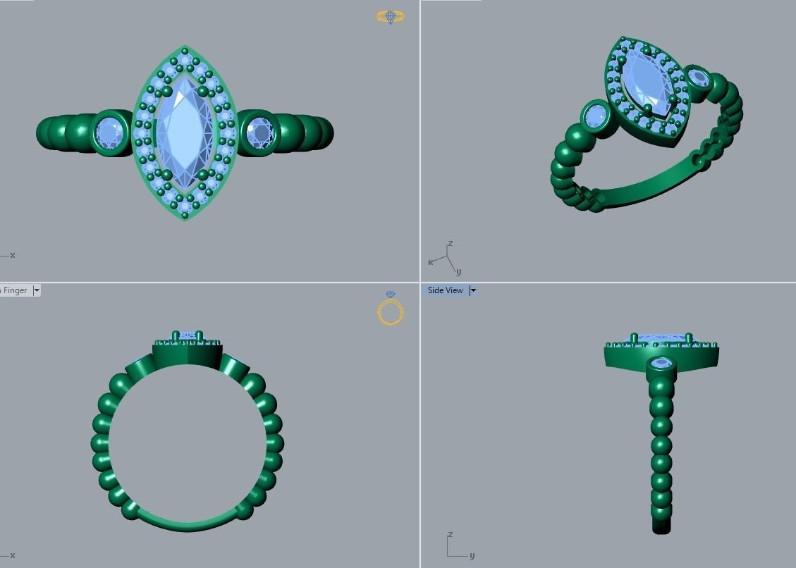ring jewelry 3D print model_3